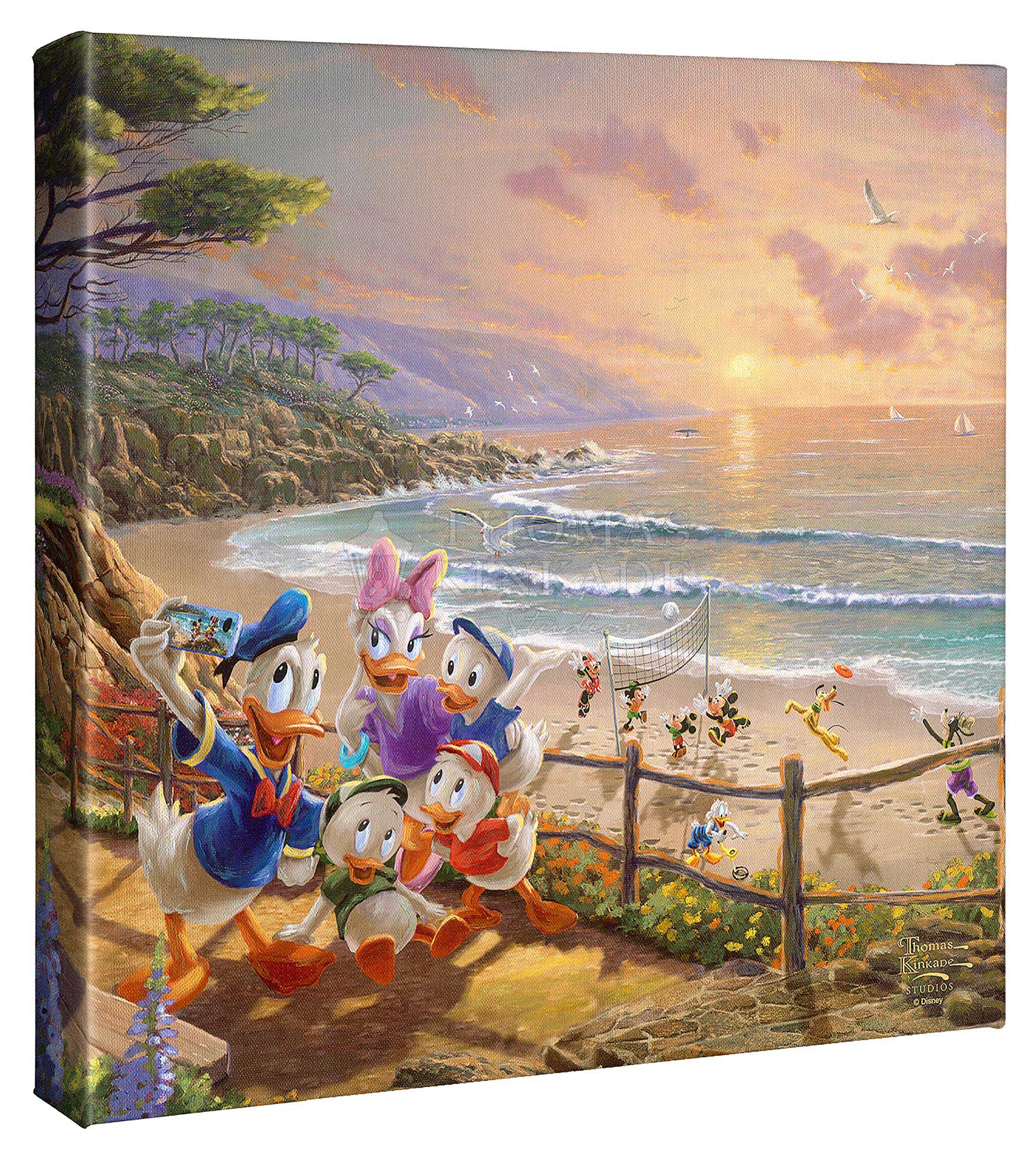 Disney Donald and Daisy - A Duck Day Afternoon - 14 X 14 Inch Gallery-Wrapped Wall Art Canvas