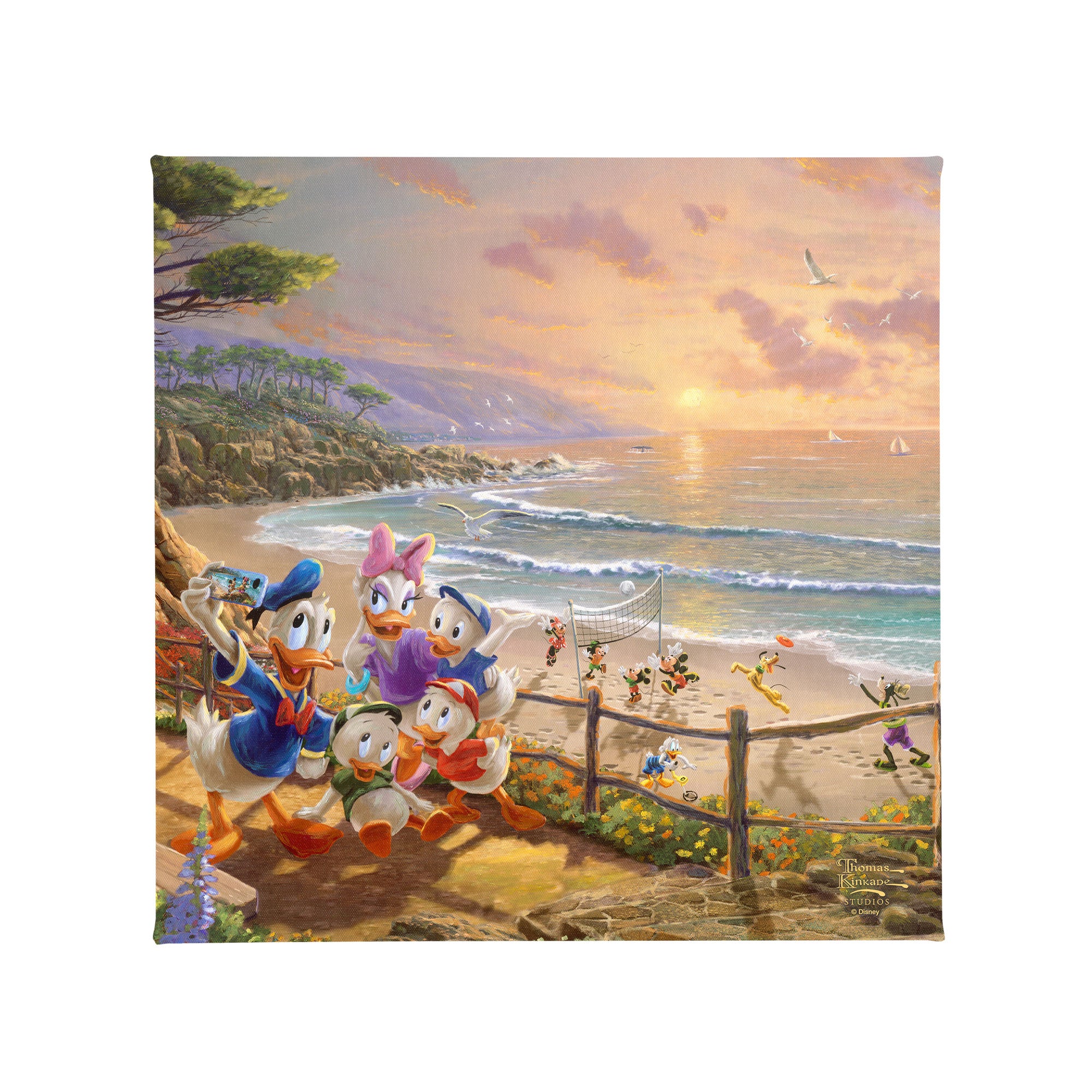 Disney Donald and Daisy - A Duck Day Afternoon - 14 X 14 Inch Gallery-Wrapped Wall Art Canvas